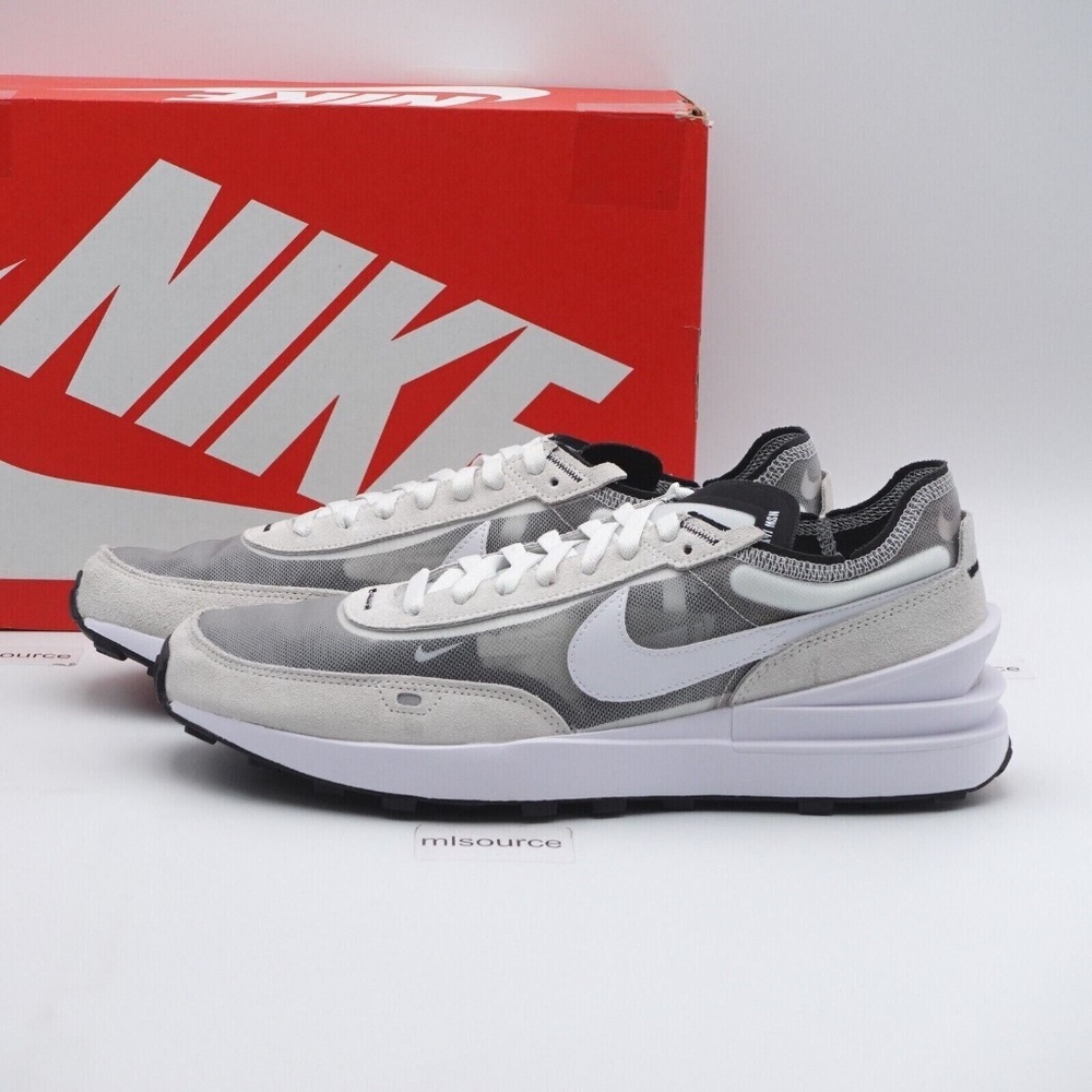 NEW Nike Men's Waffle One Shoes DA7995-100 Summit White/White-Black